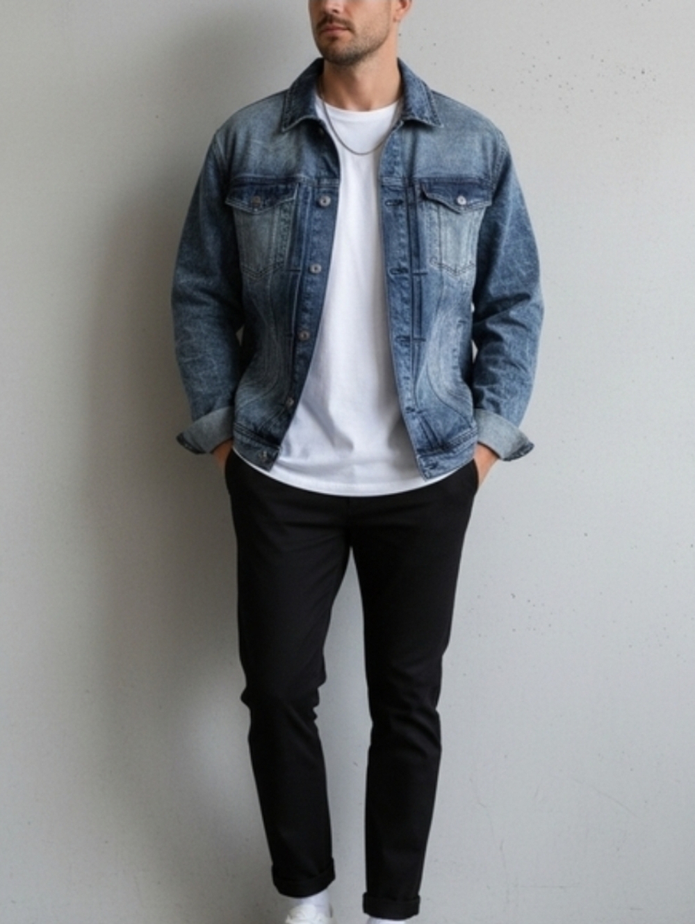 OXYD Unisex Distressed Overside Jean Jacket
